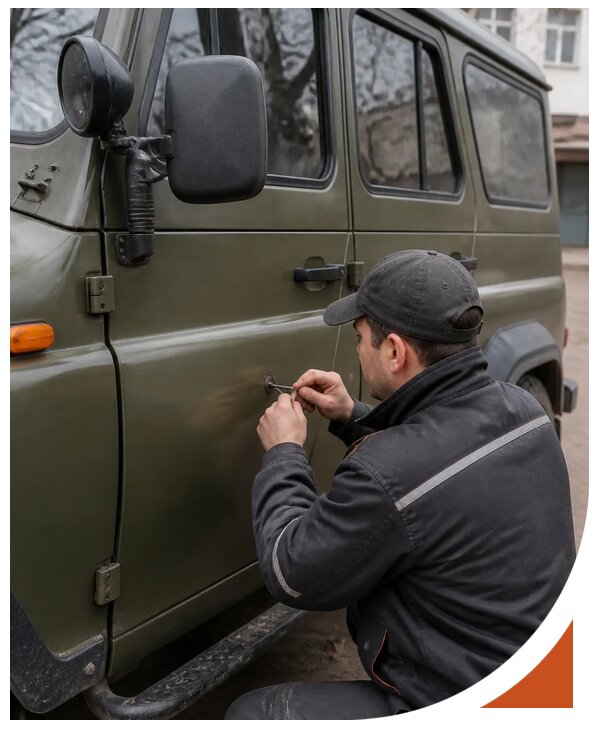 Профессиональное вскрытие автомобиля УАЗ без повреждений в Барабинске
